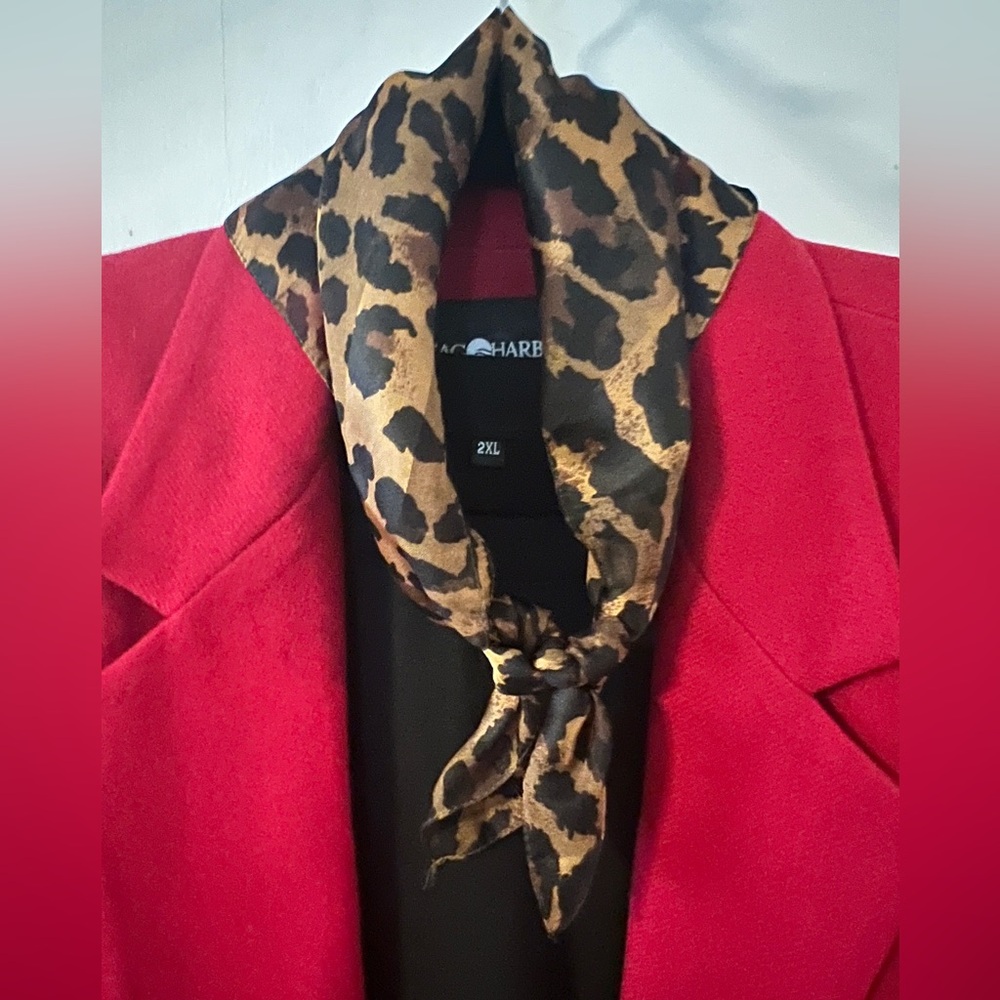 Leopard Print Scarf - Brown/Black